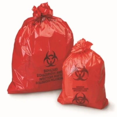 赤いLDPE/HDPEの医学のBiohazardの廃棄物処理袋