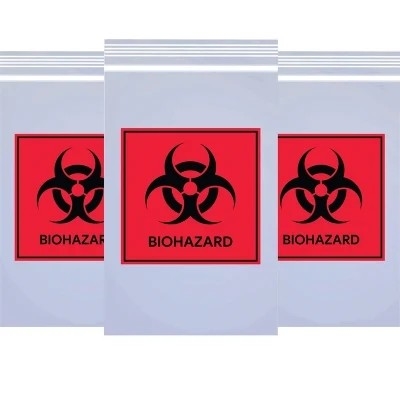 3 / 4つの層標本コレクションのための明確なLDPEの医学のAutoclavable Biohazard袋